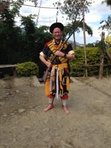 Dressed as a Naga Warrior